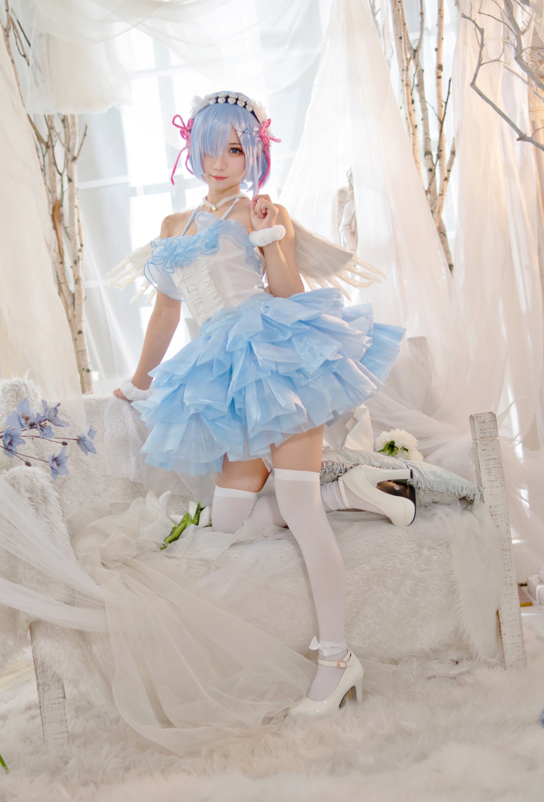 cosplay欣赏丨雷姆·大天使丨花柒hana