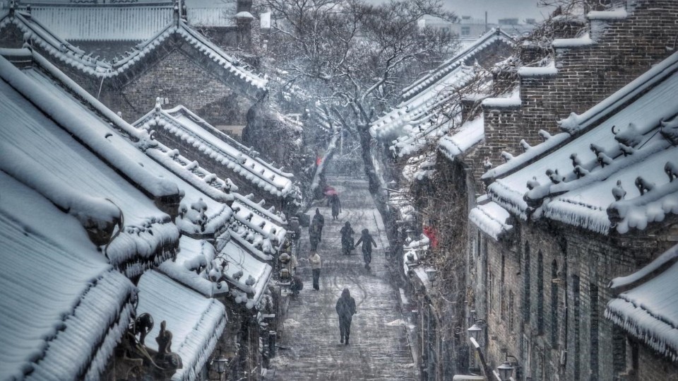 壹点图集丨古城雪韵,一场大雪带你梦回千年旱码头