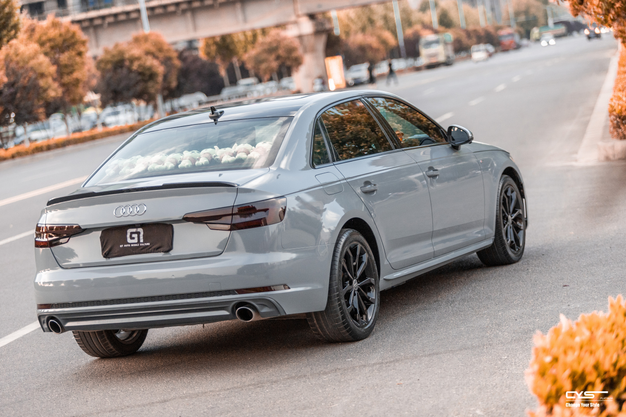 奥迪a4 白金亮纳多灰x-g185经典亮灰色,演绎典雅大气!