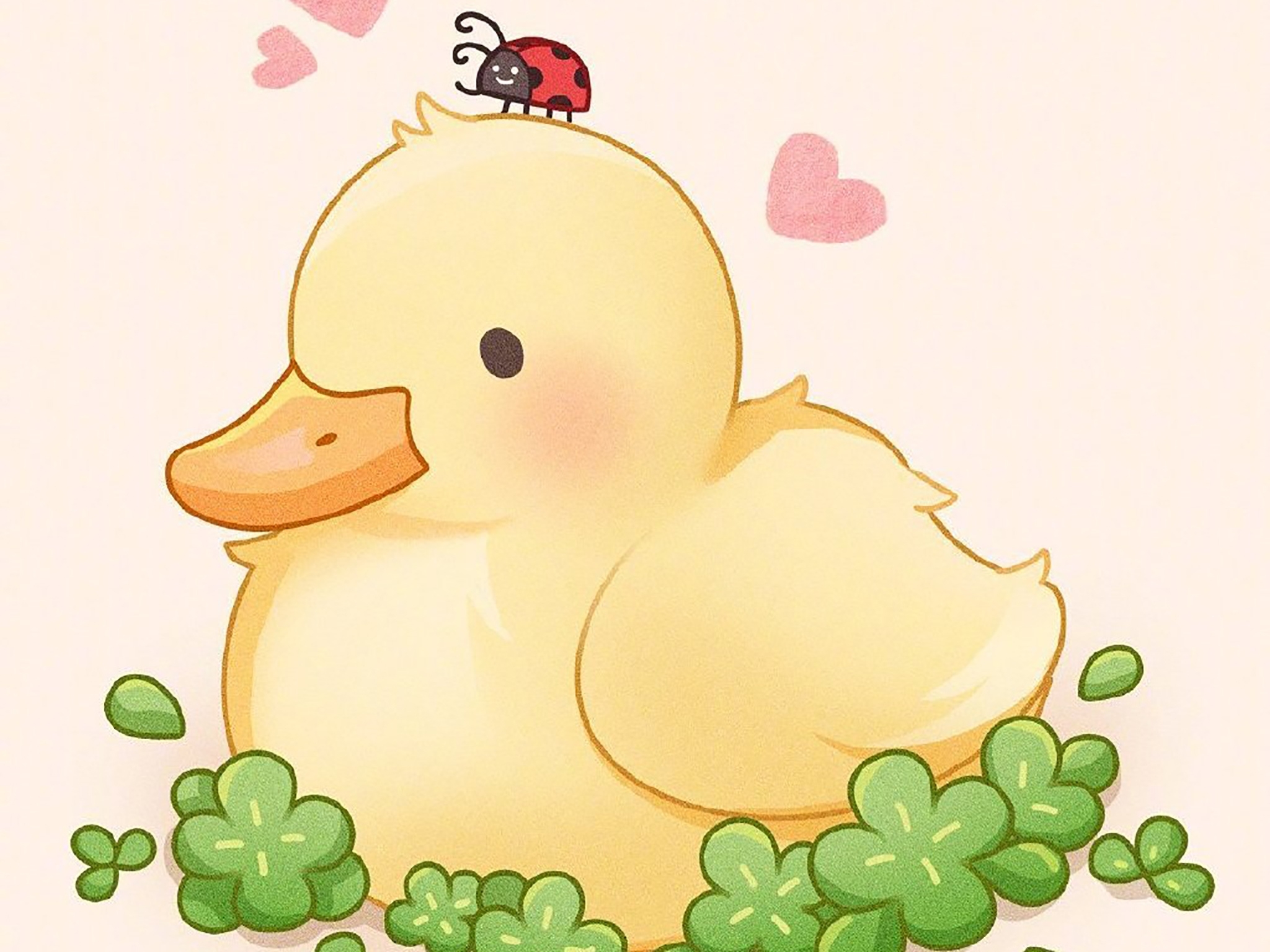 可爱鸭鸭ipad air壁纸