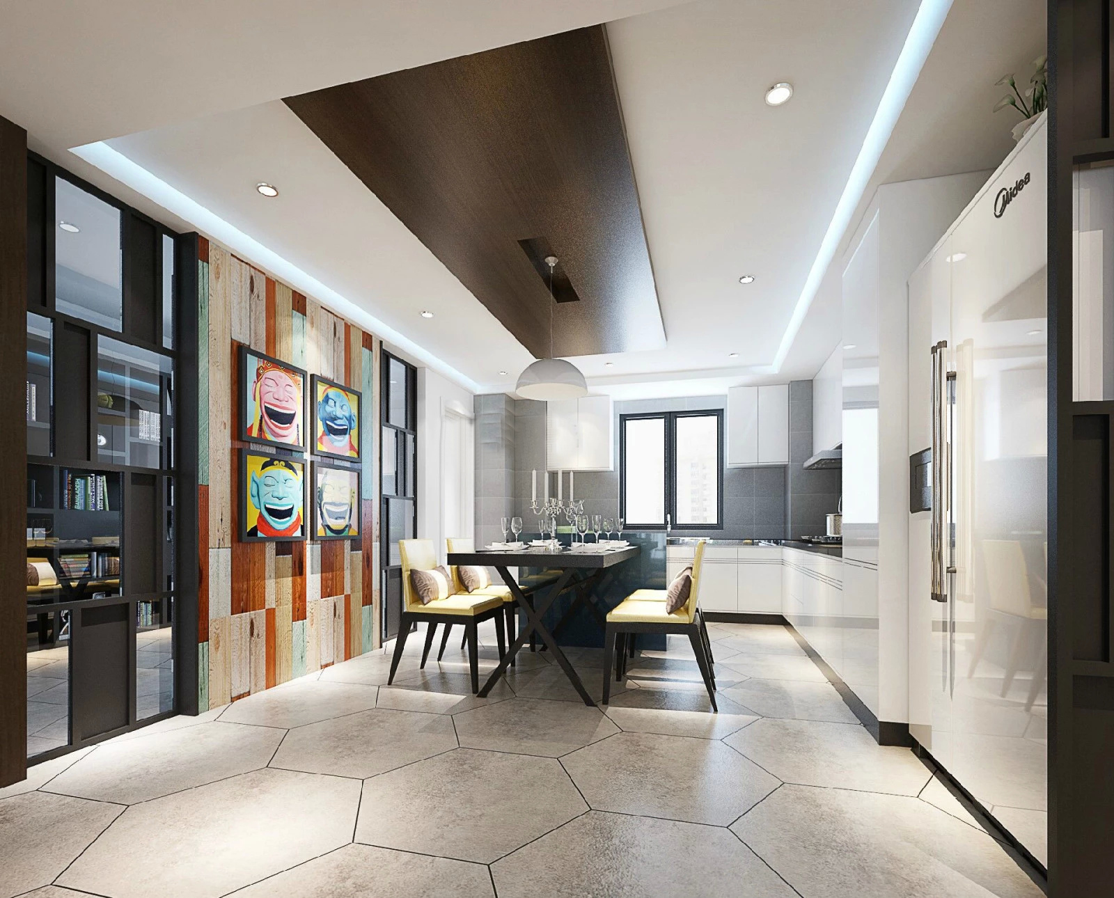 绿港装饰 后现代简约 客厅装修