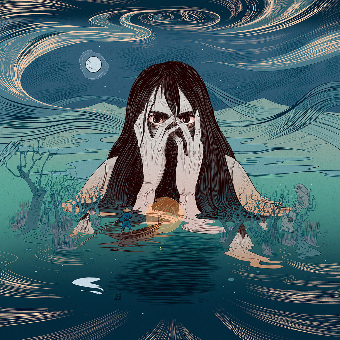 暗黑系列书籍封面插画合集,色彩丰富构图神秘,个人特色非常鲜明