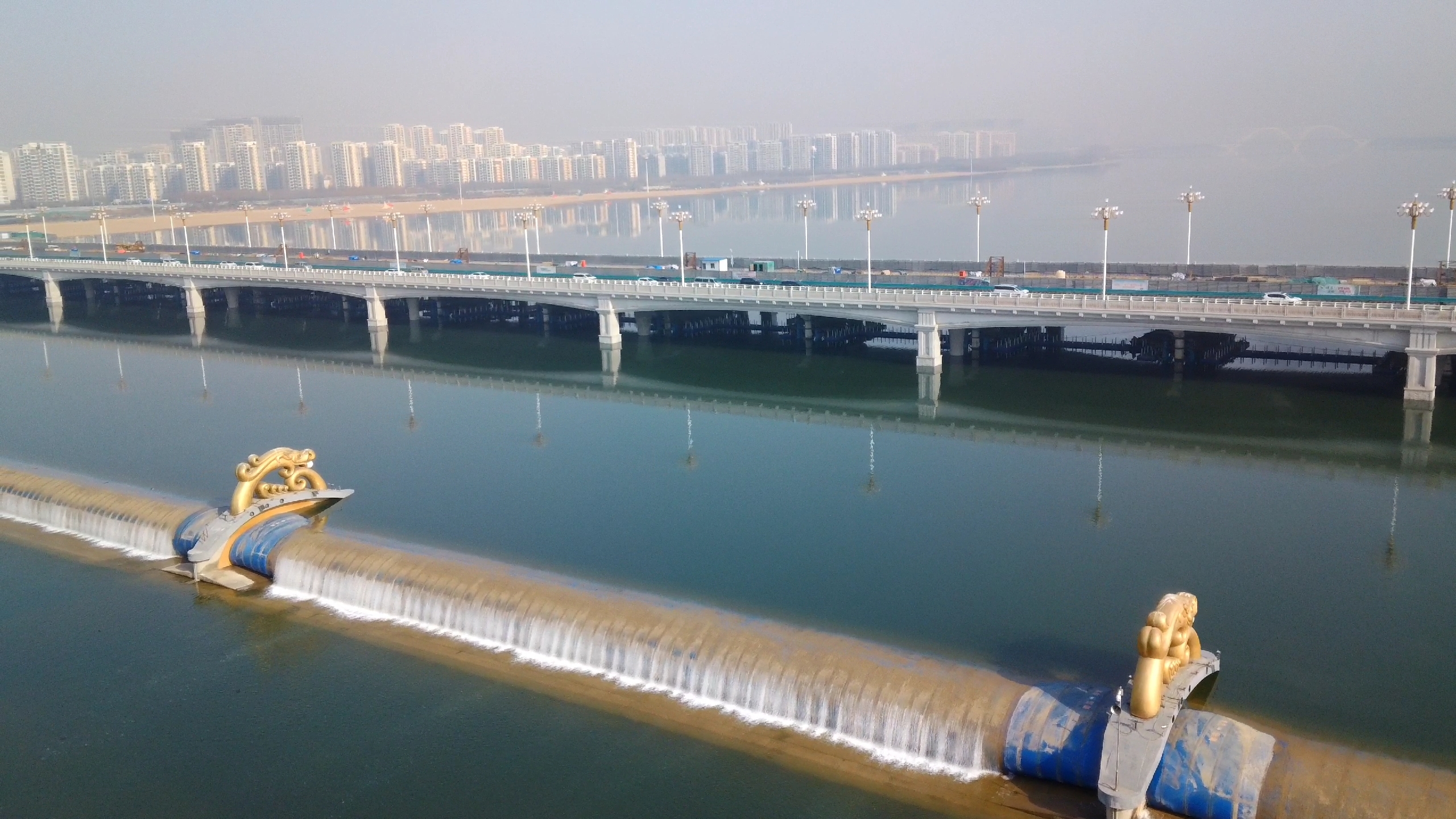 最新航拍!北京路沂河桥,老桥桥梁顶升完成