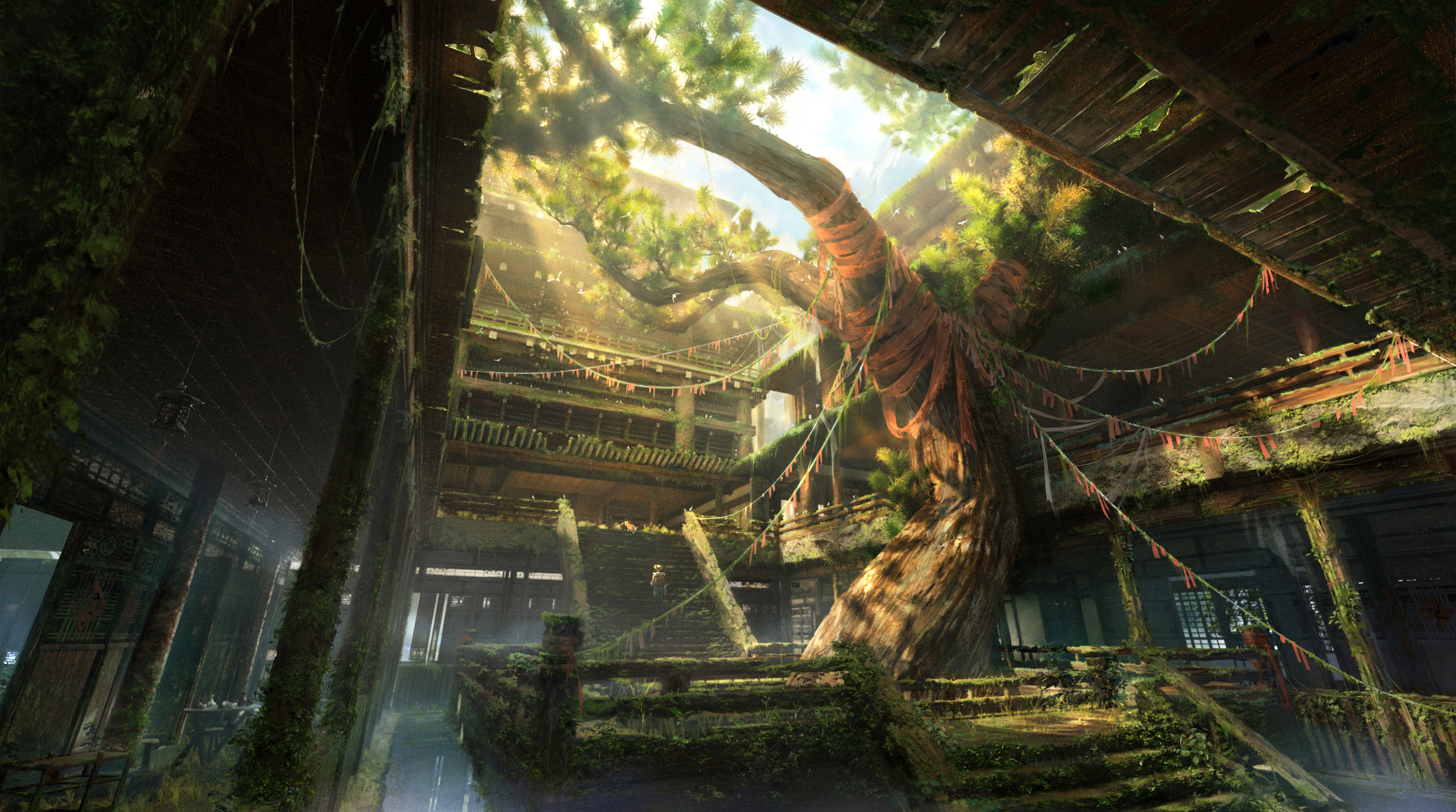 非常不错的一组国风场景插画作品欣赏!赏心悦目的作品!