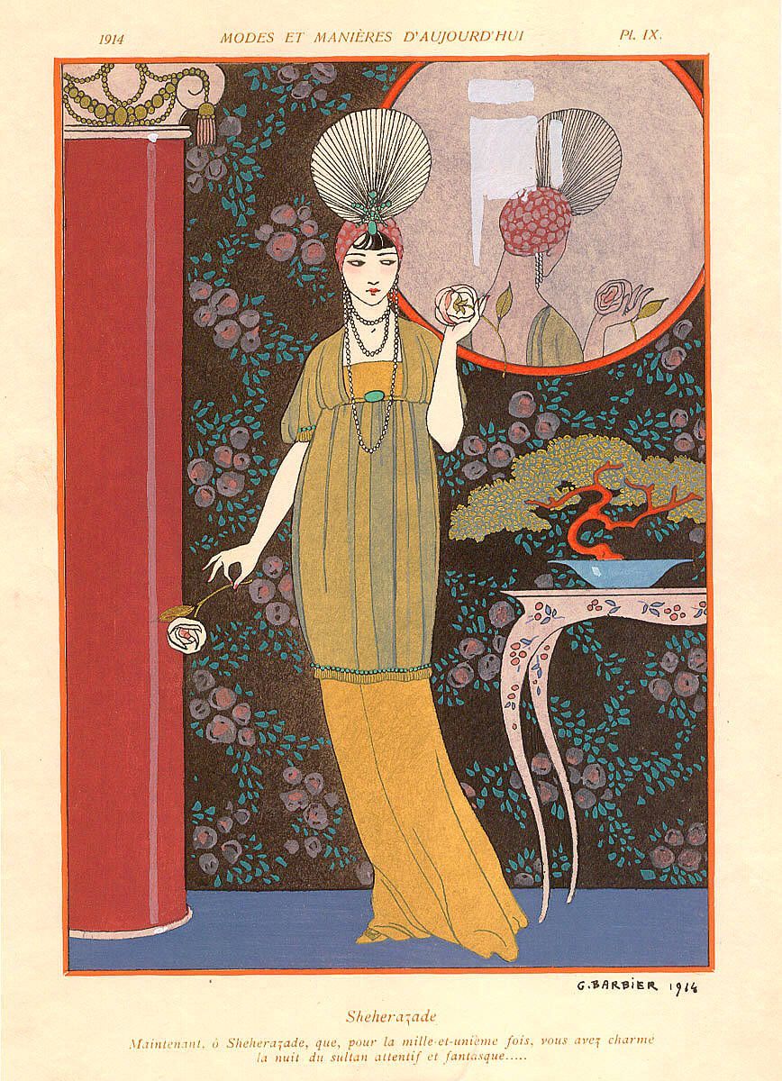 法国插画家乔治·巴比尔george barbier:画框里的摩登女郎
