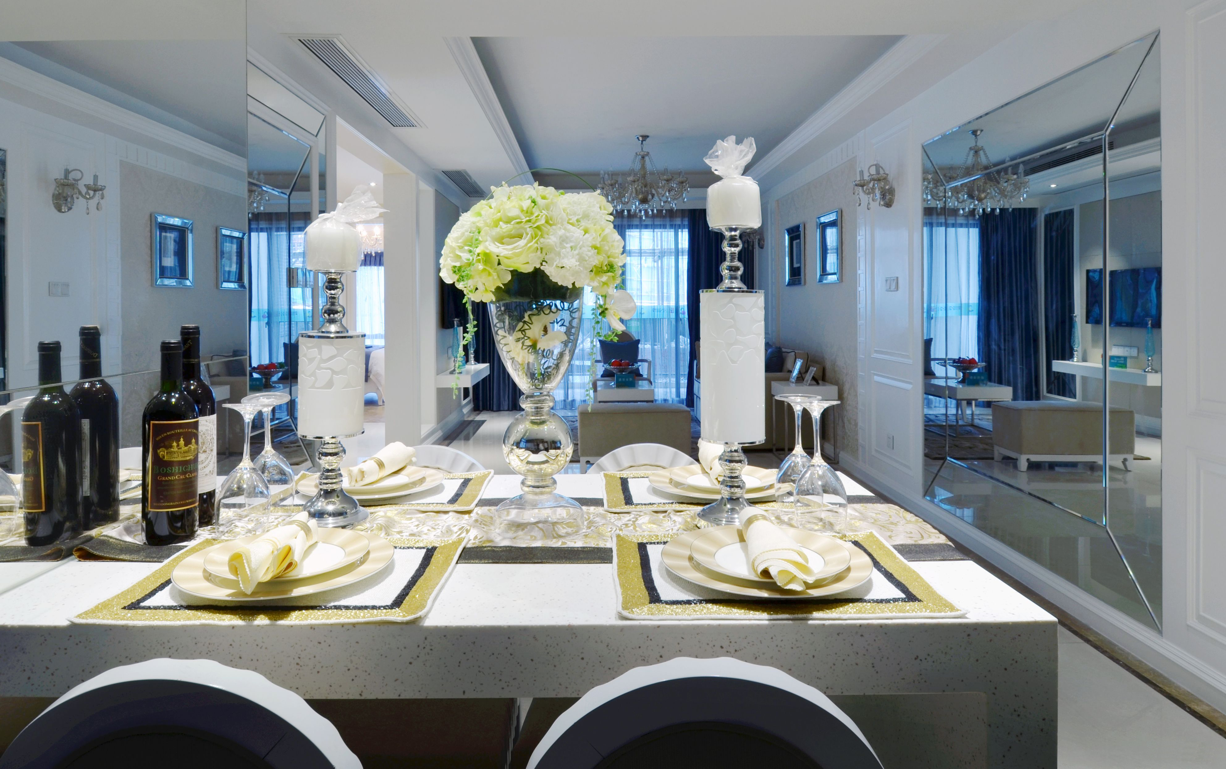 沈阳装修公司兴邦整装分享现代简约客厅吊灯电视墙设计