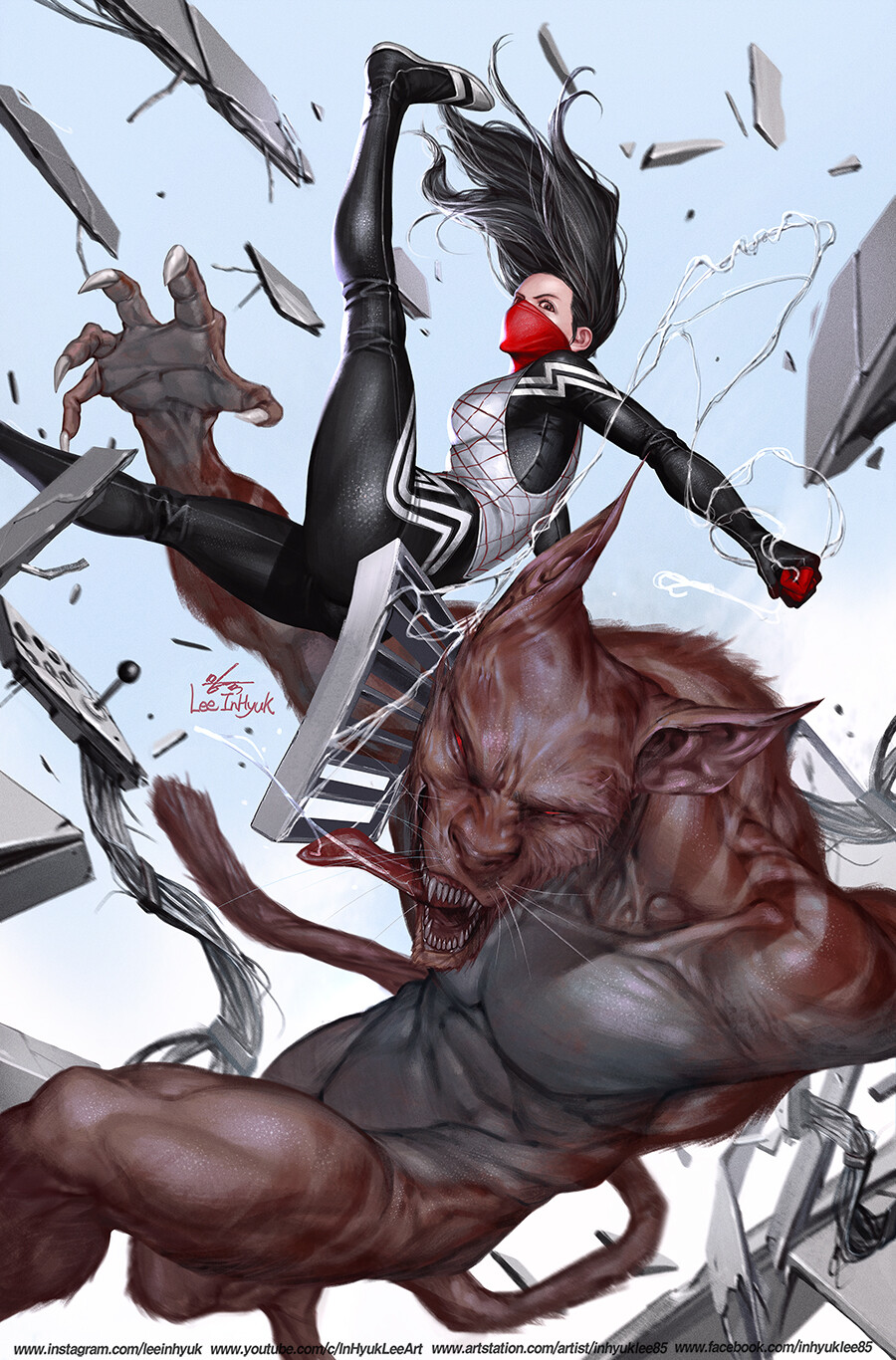 一组帅气的美式动漫插画作品!画技出众画面很有张力!