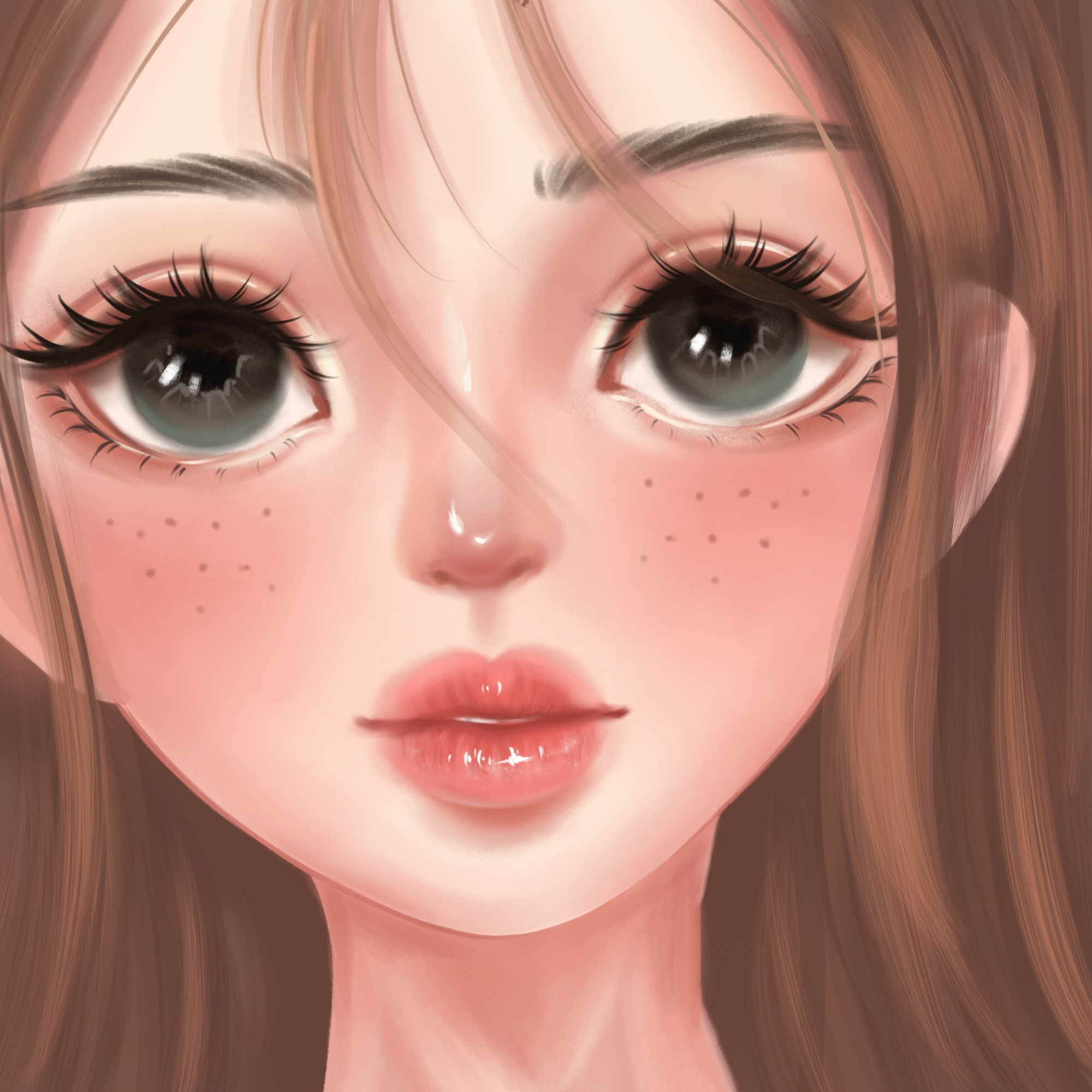 手绘女生个性头像,薄涂厚涂都超美