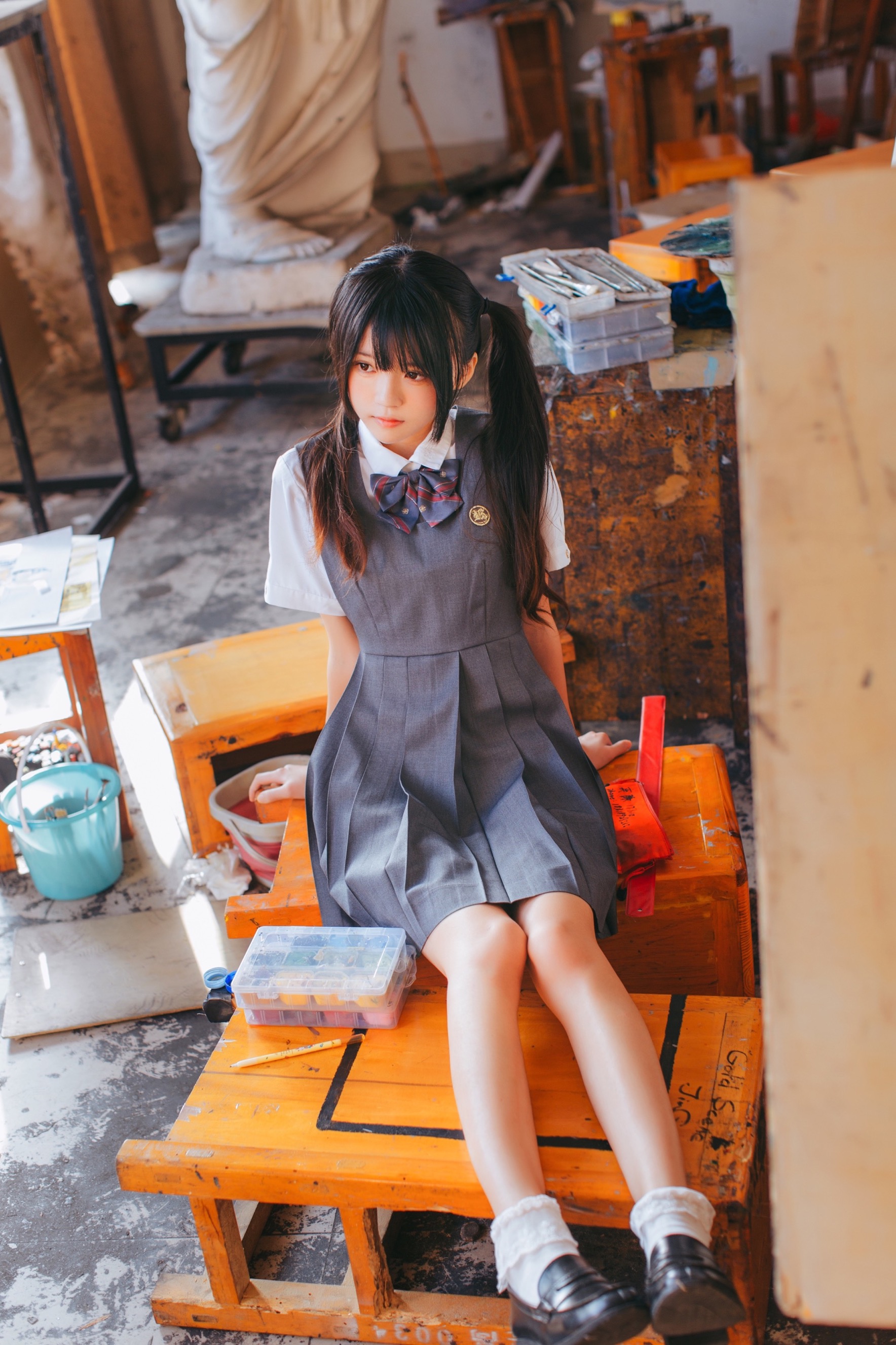 二次元cos丨jk·画室少女