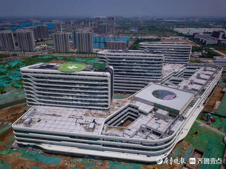 濟南起步區最大醫院年底啟用,主樓裙樓均已建成