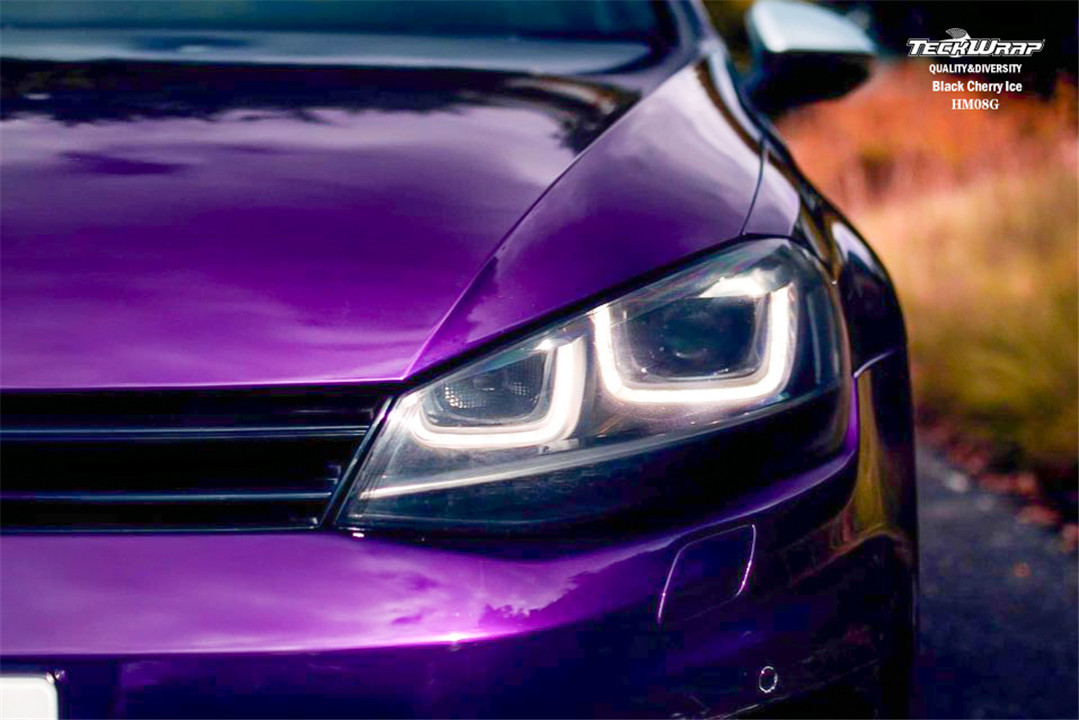 秃鹰teckwrap汽车车身改色贴进口膜|hm08金属漆午夜紫|大众
