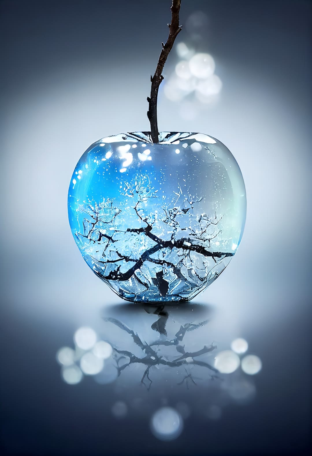 水晶苹果壁纸,这样的苹果你喜欢吗?