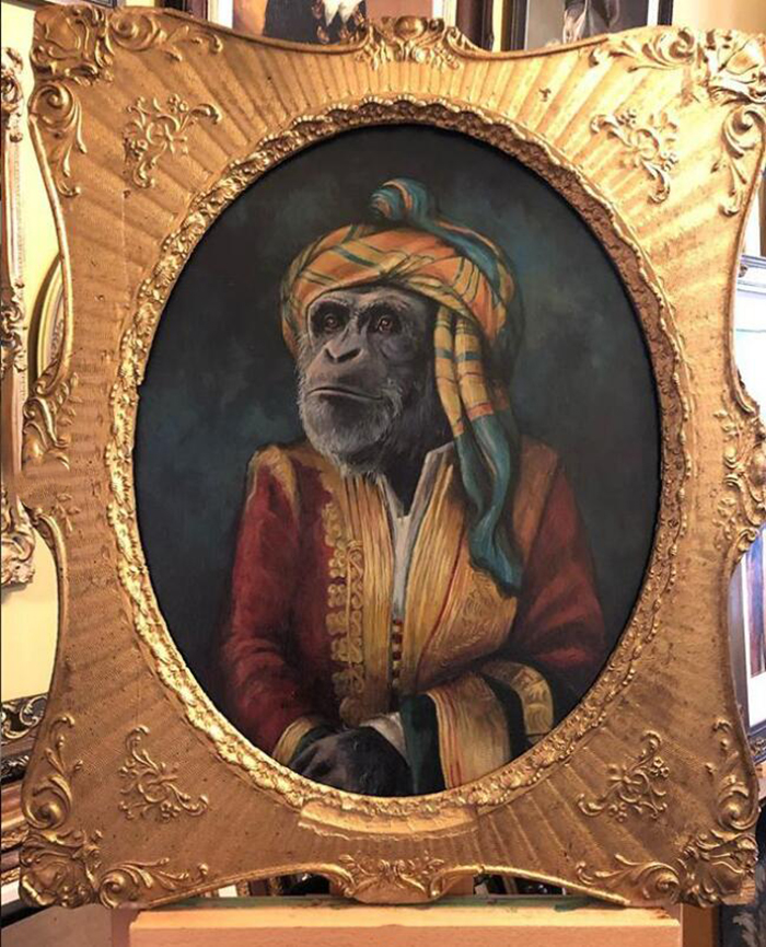 动物拟人化的艺术油画 它们可以如此体面 画框复古漂亮(二)