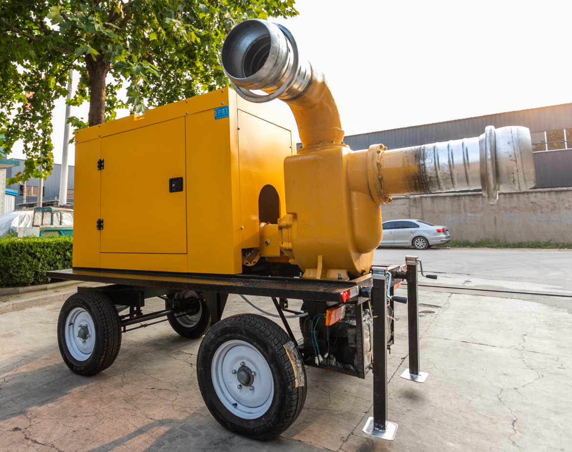 大泽动力电启动300-1000立方柴油机移动防汛排水泵车