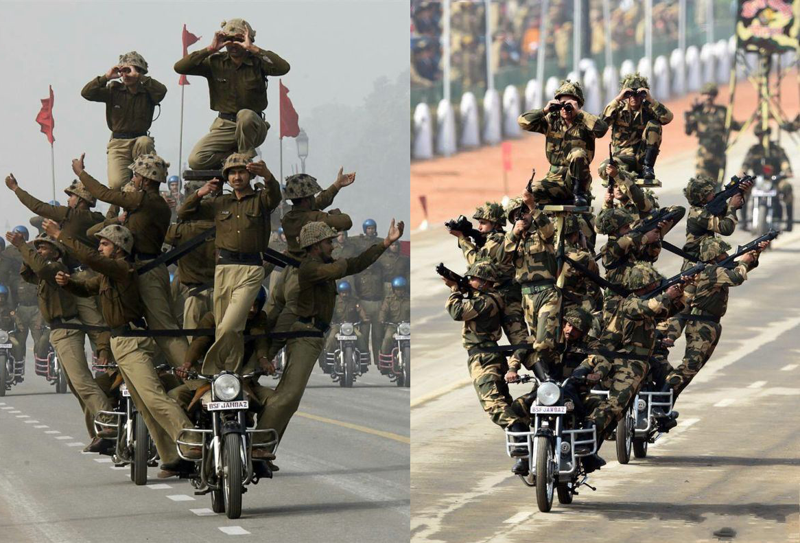 印度阅兵摩托图片