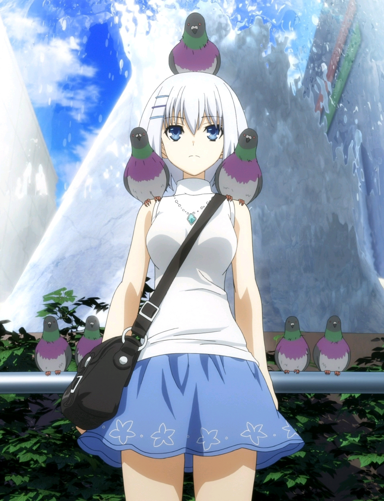 漫画图册分享:动画里的白毛女主,真的是可爱极啦