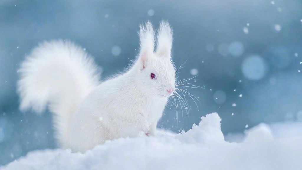 雪地精灵 白松鼠