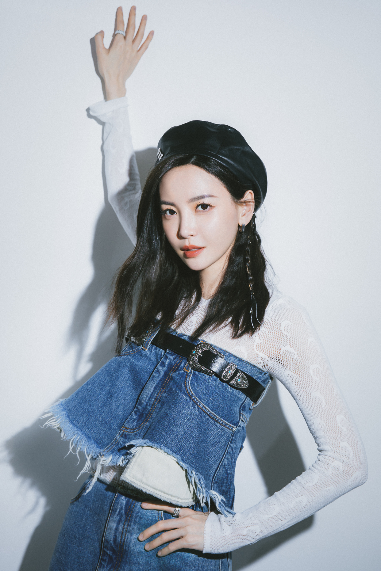 牛仔短裙贝雷帽,这个于文文美到你了吗?