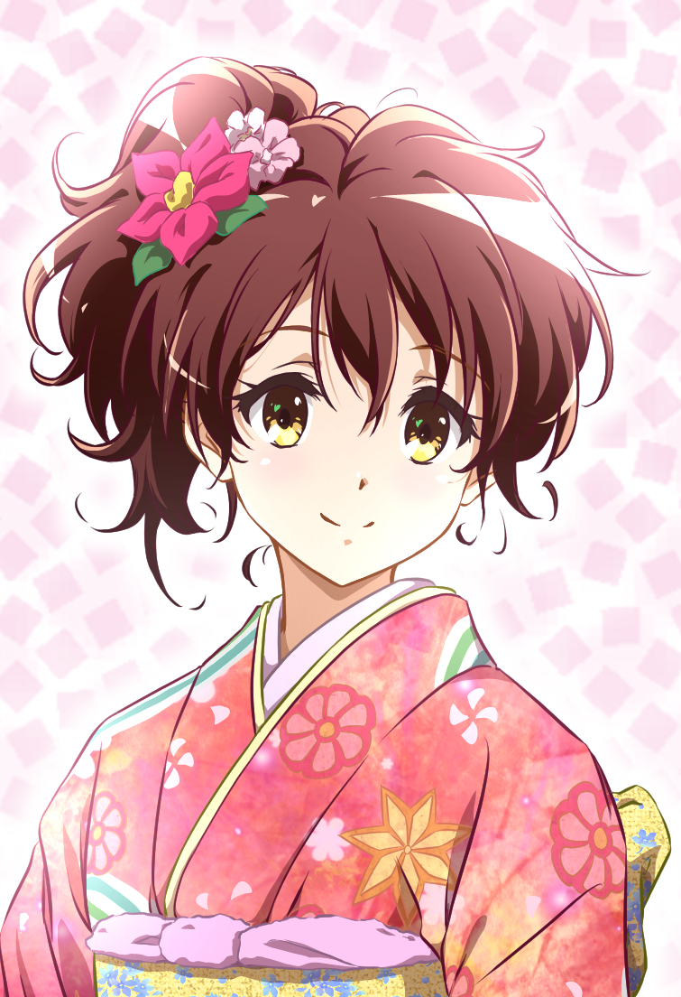 精选日漫里的女主角"黄前久美子"的高清手绘插画,很有个性哦