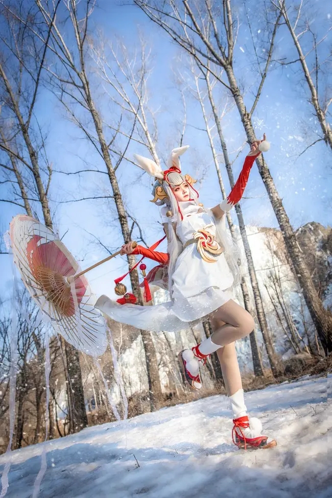 王者荣耀公孙离祈雪灵祝cos