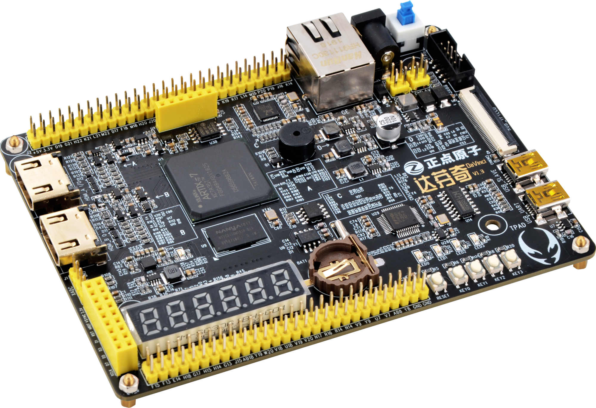 「正点原子」达芬奇fpga开发板 a7 xilinx artix7 xc7a35t