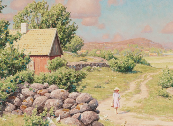 油画:油画也可以画出很美的风景,看见了让人满心喜欢