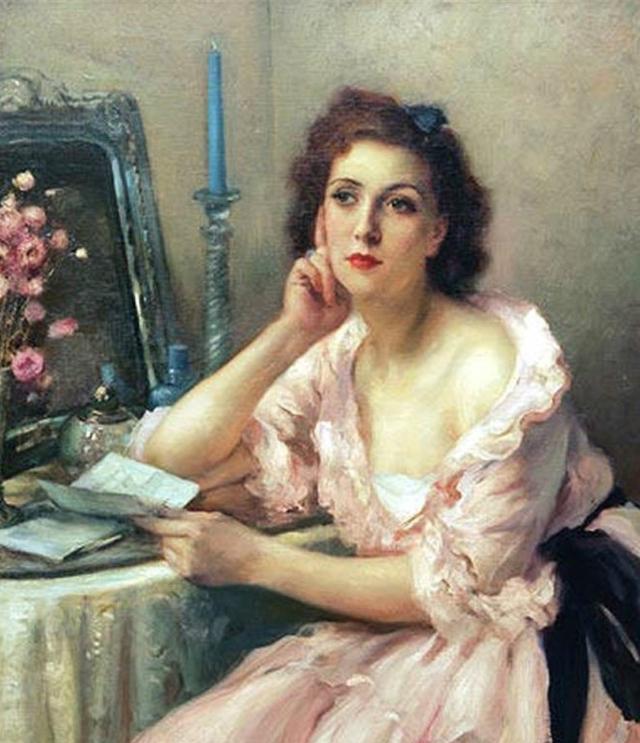 比利时后印象派画家费尔南德图森(1873–1956年)油画作品欣赏