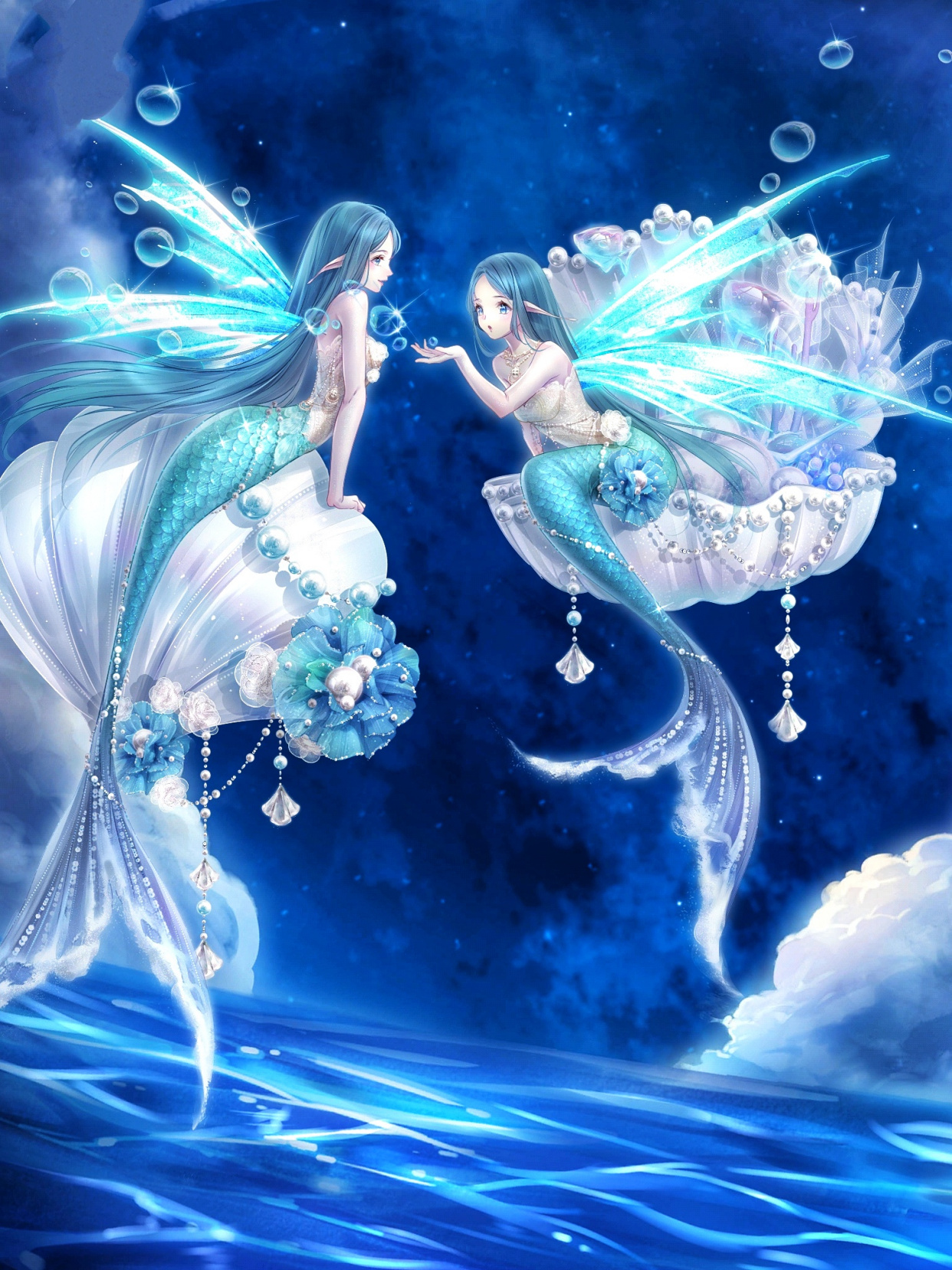 奇迹暖暖:鲛鱼套和小鲛人的美图安利,海中绝美的风景