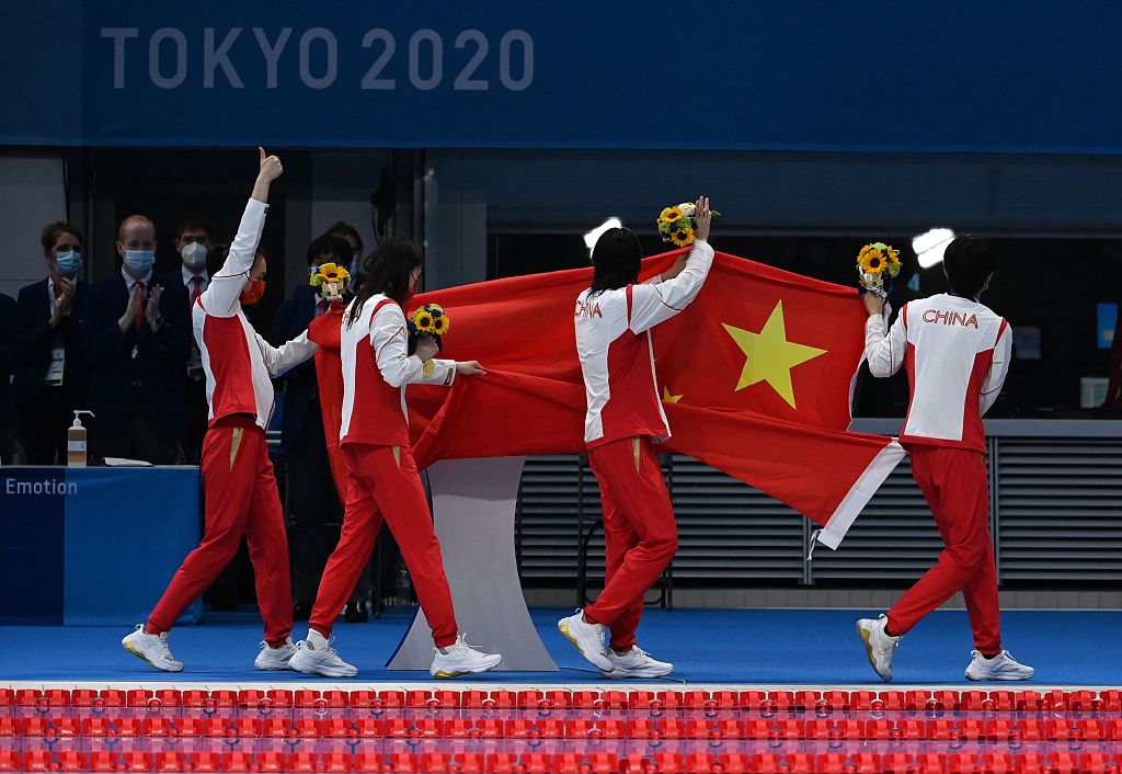 东京奥运会中国游泳队图片
