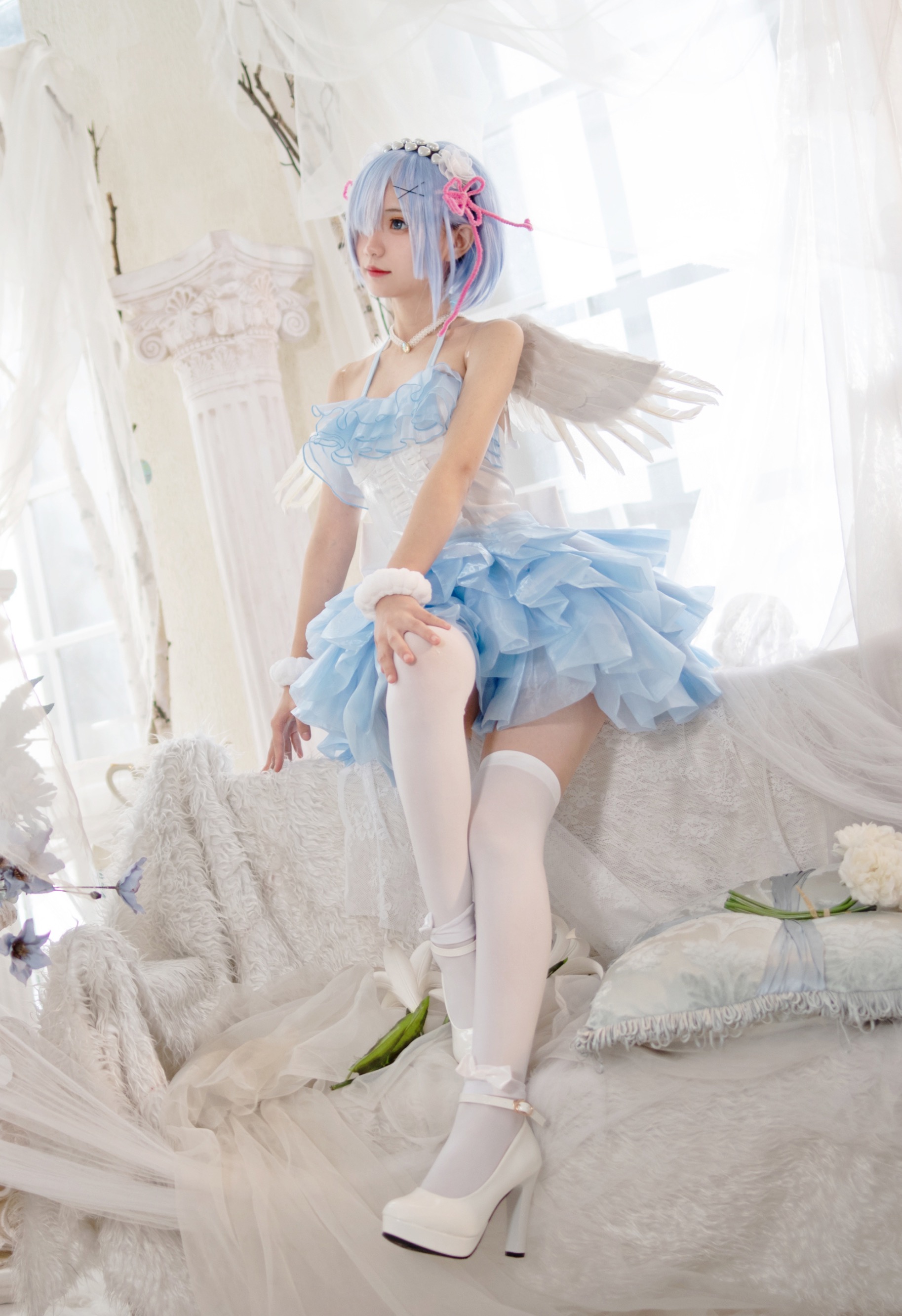 cosplay欣赏丨雷姆·大天使丨花柒hana