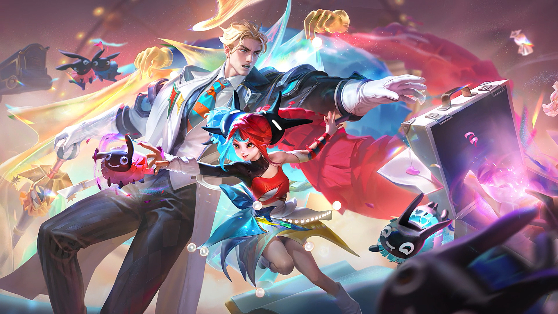 王者520帮你告白:安琪拉亚瑟520追逃游戏高清壁纸