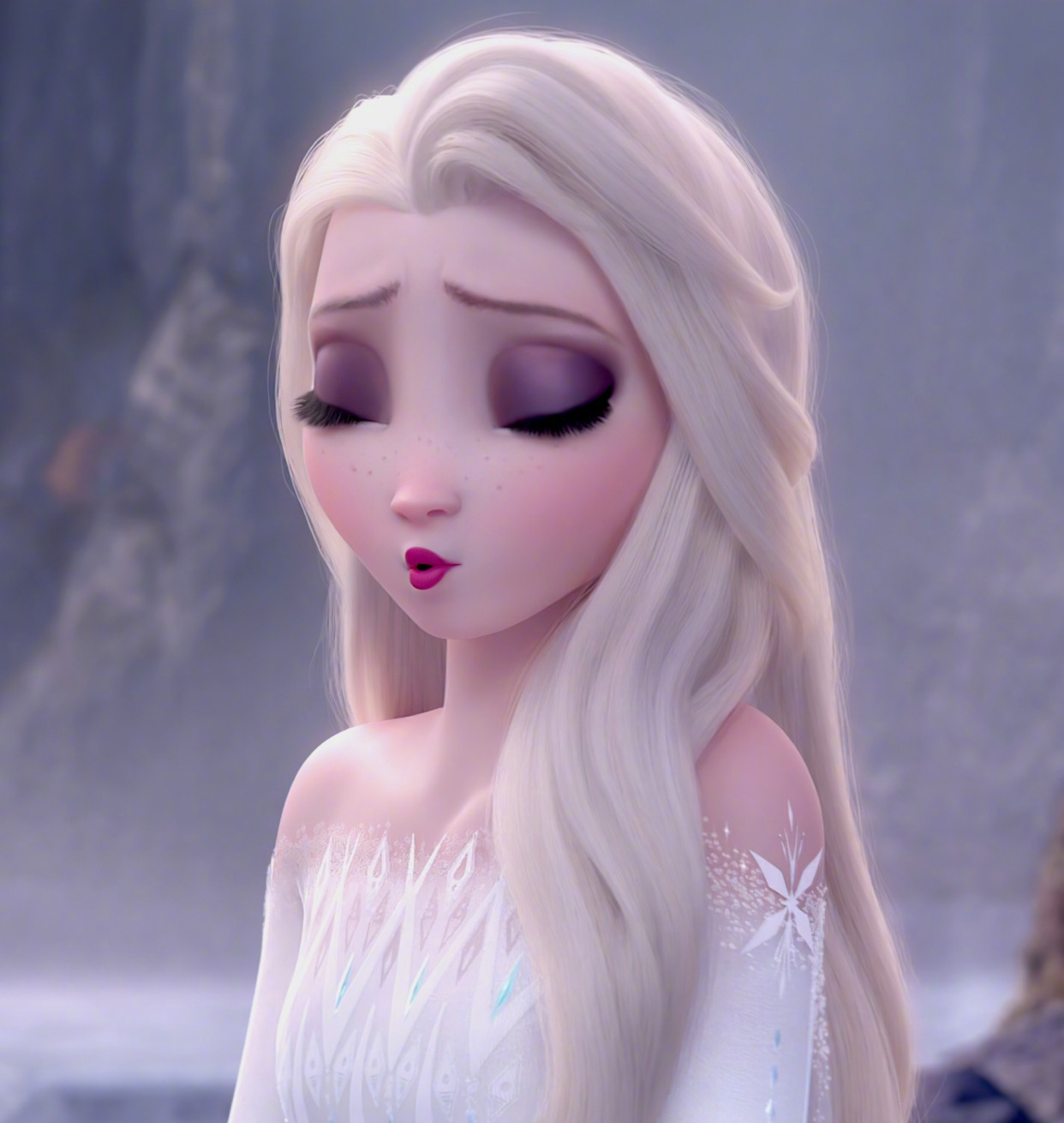 古灵精怪!冰雪奇缘2 艾莎女王高清特写壁纸!