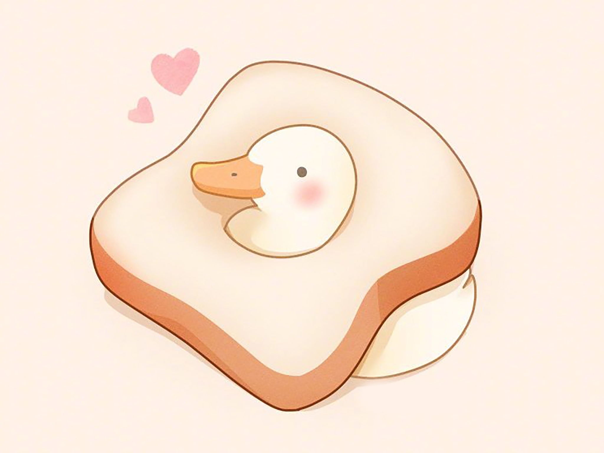 可爱鸭鸭ipad air壁纸