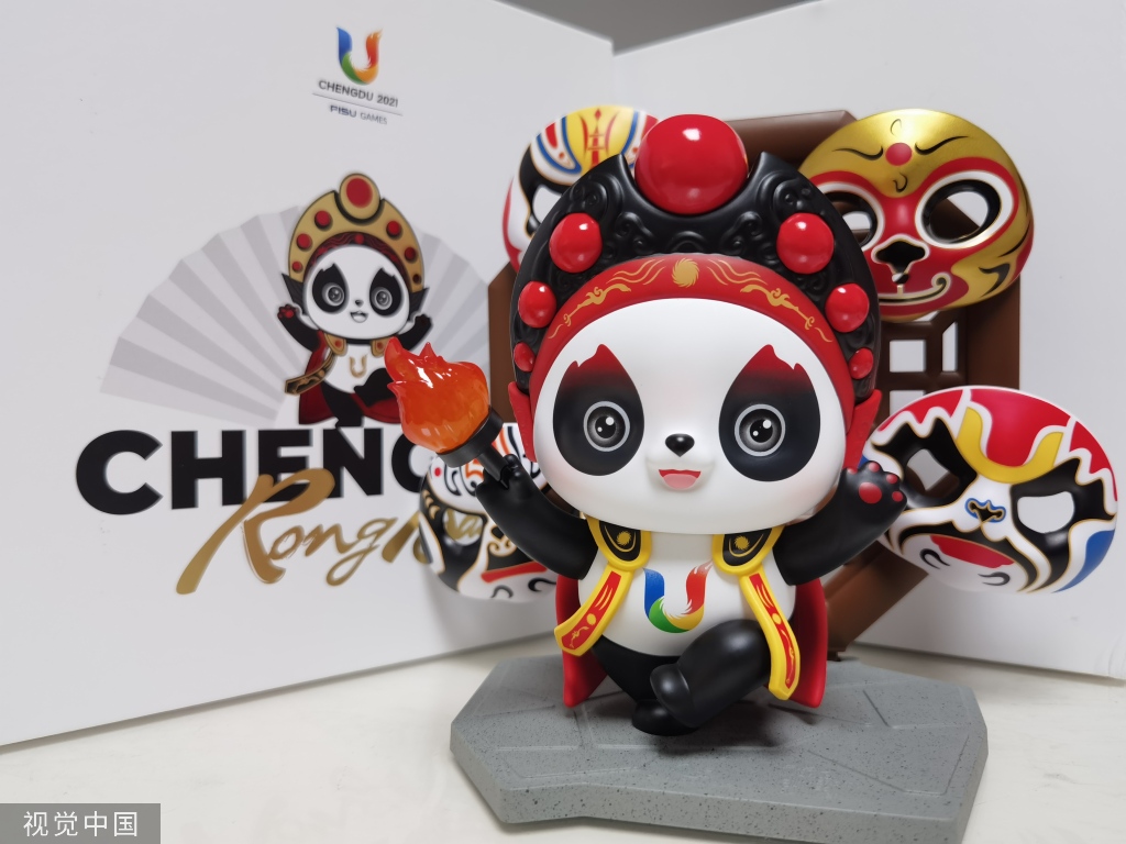 成都大运会吉祥物"蓉宝"手办可"川剧变脸"