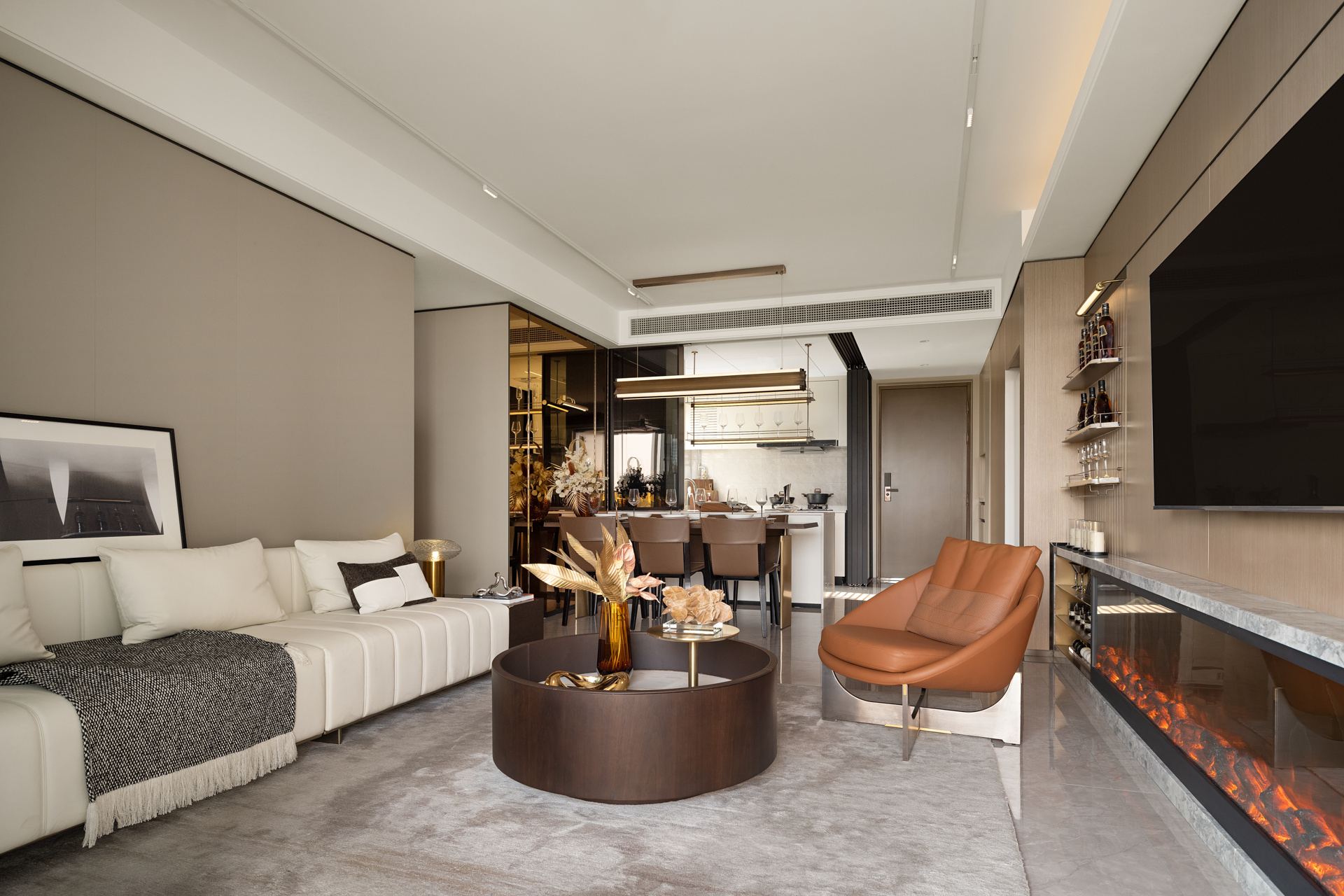 深圳装修设计:明峰府现代轻奢样板间,做年轻人喜爱的设计