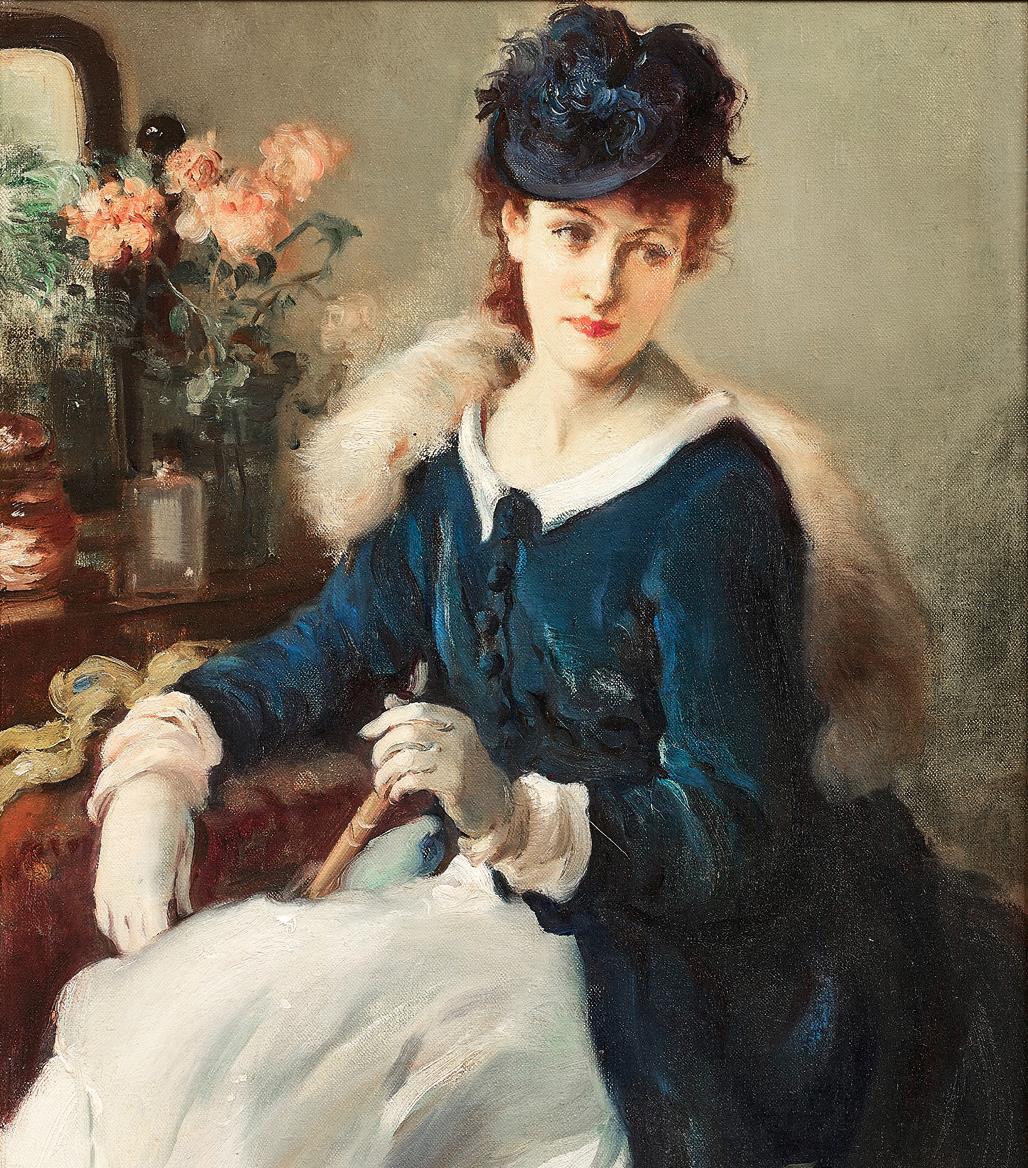 比利时后印象派画家费尔南德图森(1873–1956年)油画作品欣赏