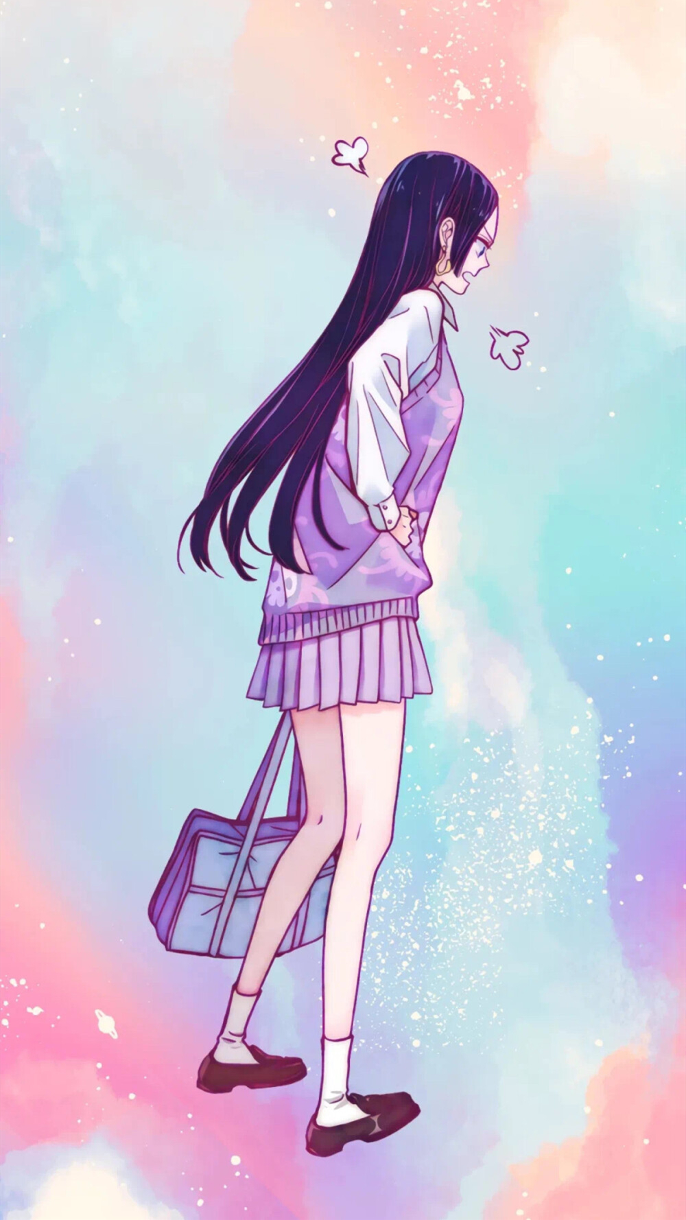 海贼王系列之校园风版人物立绘图集!路飞和他的后宫们的校园生活