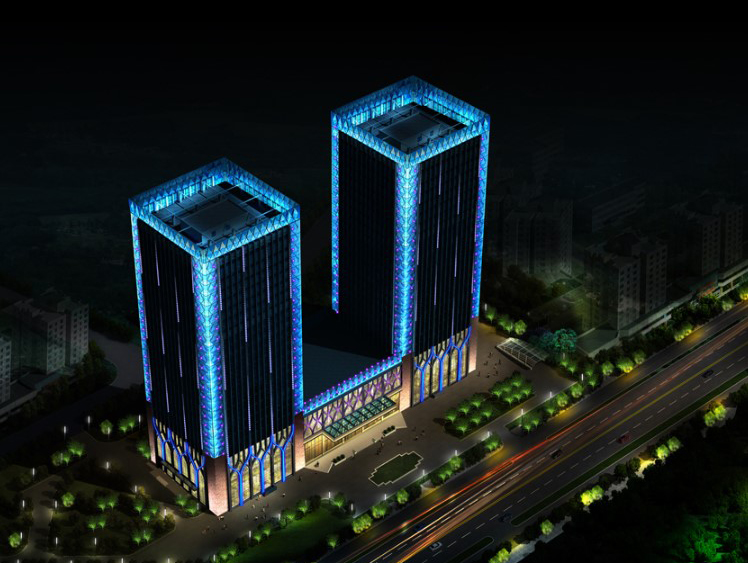 湖北众晨光电(捷凯照明)写字楼亮化工程案例