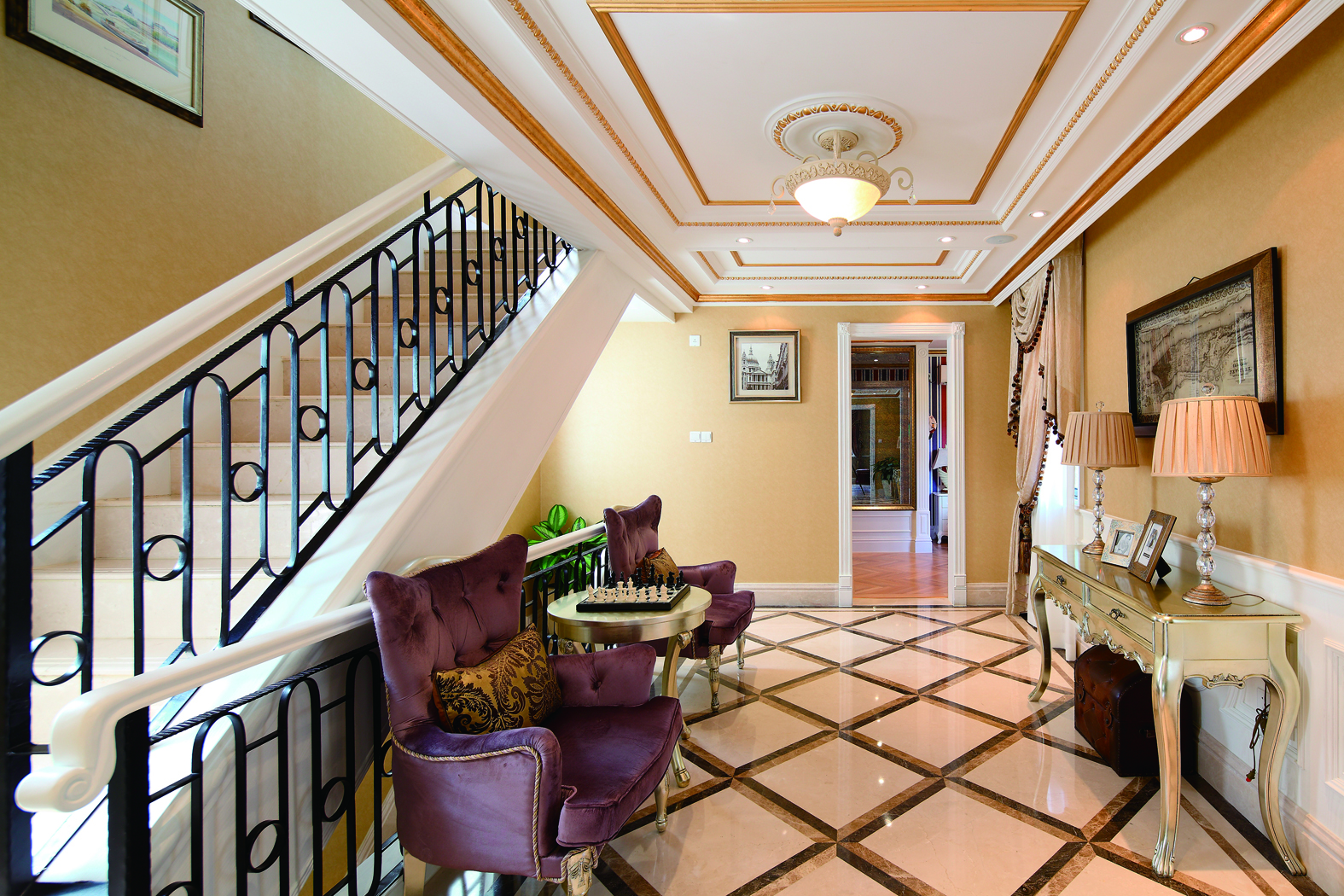 绿港装饰 轻奢浪漫的 法式风格别墅大宅装修