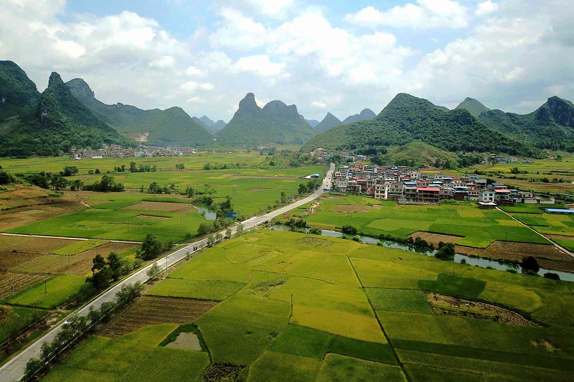 广西河池罗城:夏日田园景如画