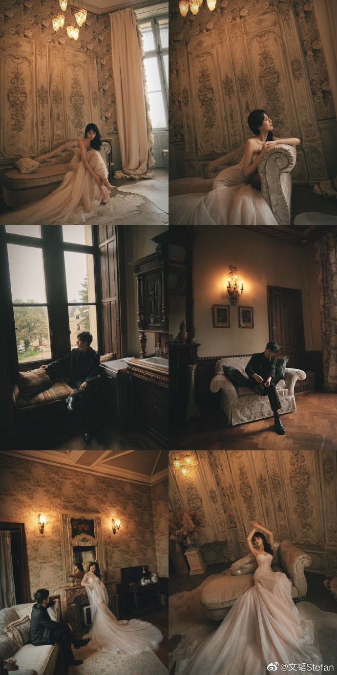 组图:文韬晒婚礼大片配文"迟来的旅行" 城堡复古风浪漫满分