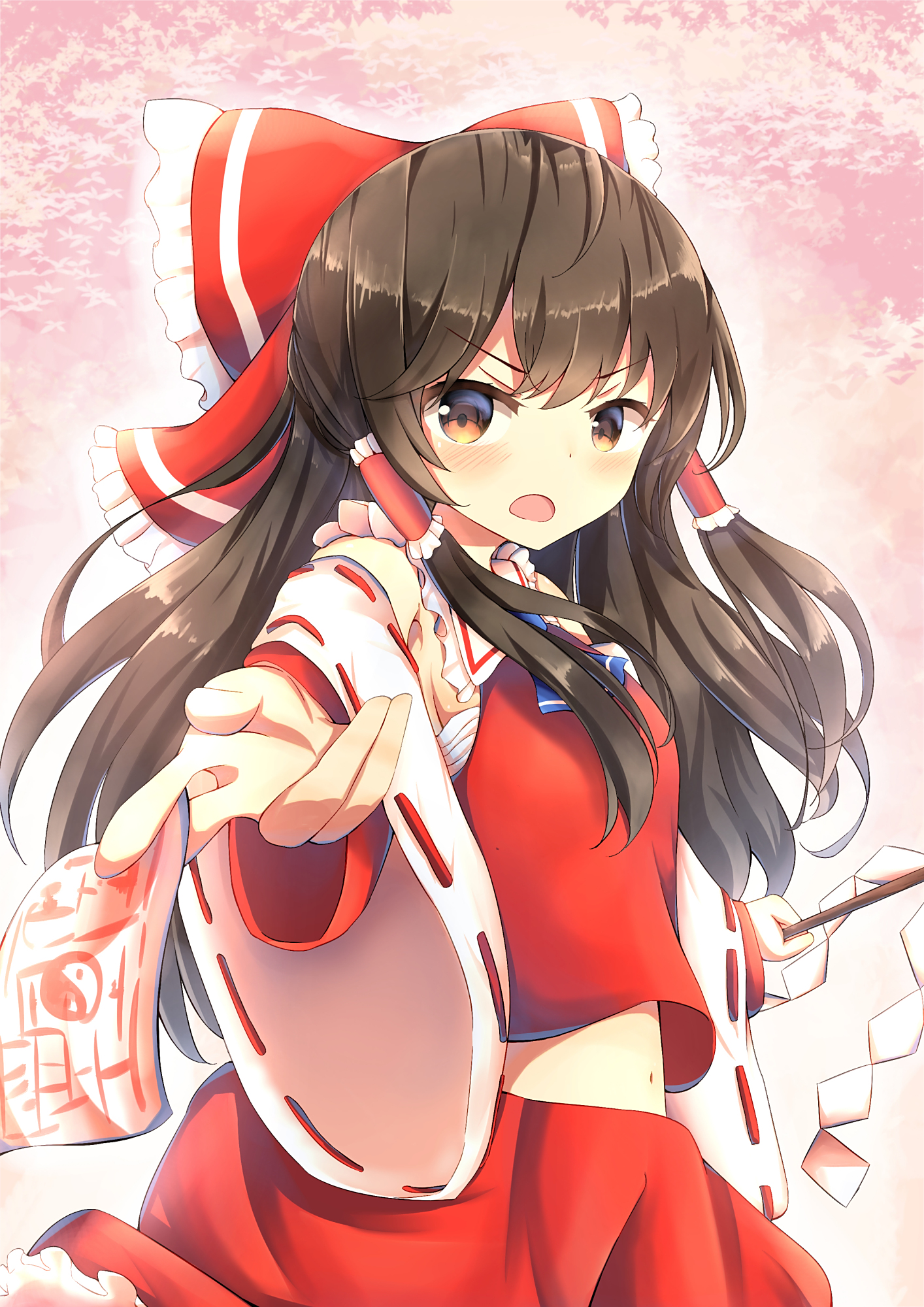 动漫壁纸:博丽灵梦~在线发符