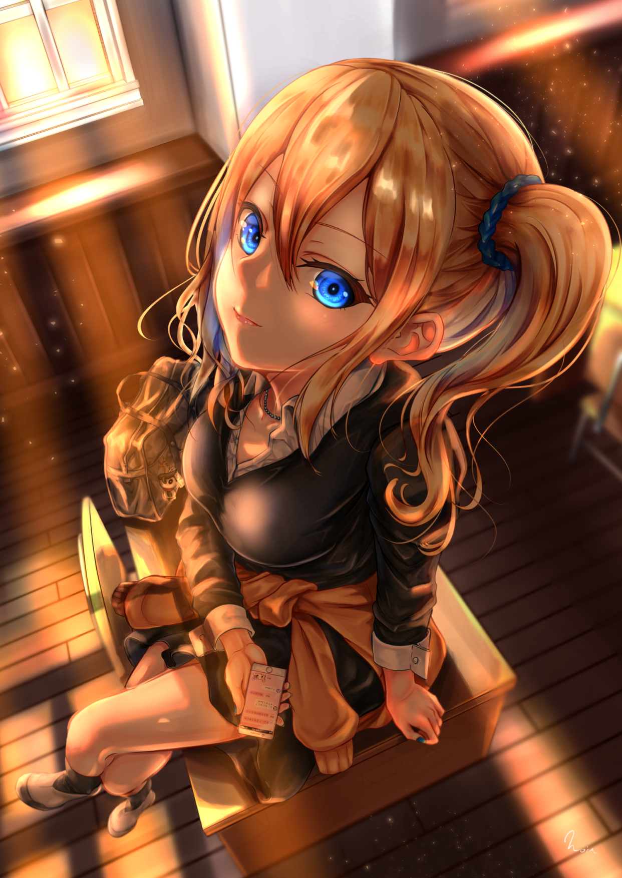 二次元日漫《辉夜大小姐》里可爱的"早坂爱"插画壁纸,收藏吧