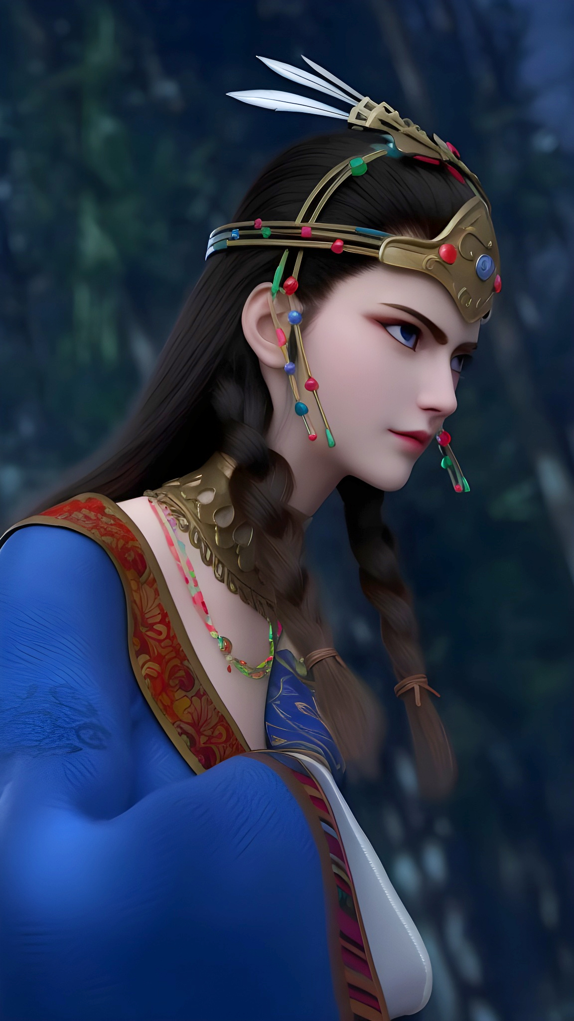 国漫女神|《真阳武神》慕容燕ai精修手机壁纸:完颜乌的弟子