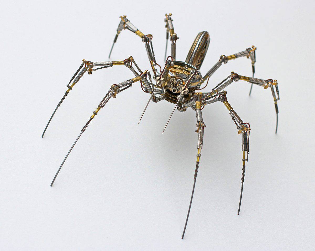 古董机械变身蒸汽朋克蜘蛛