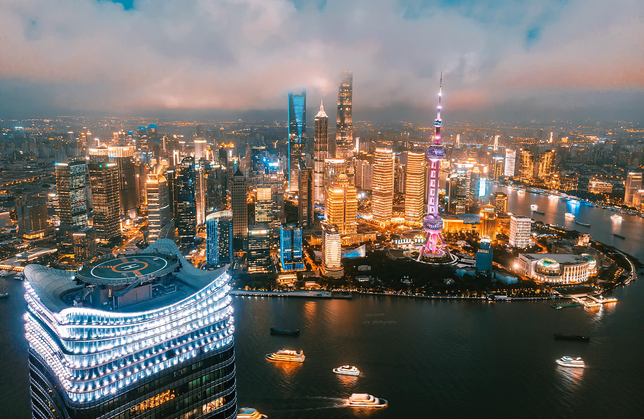 航拍魔都城市脉络