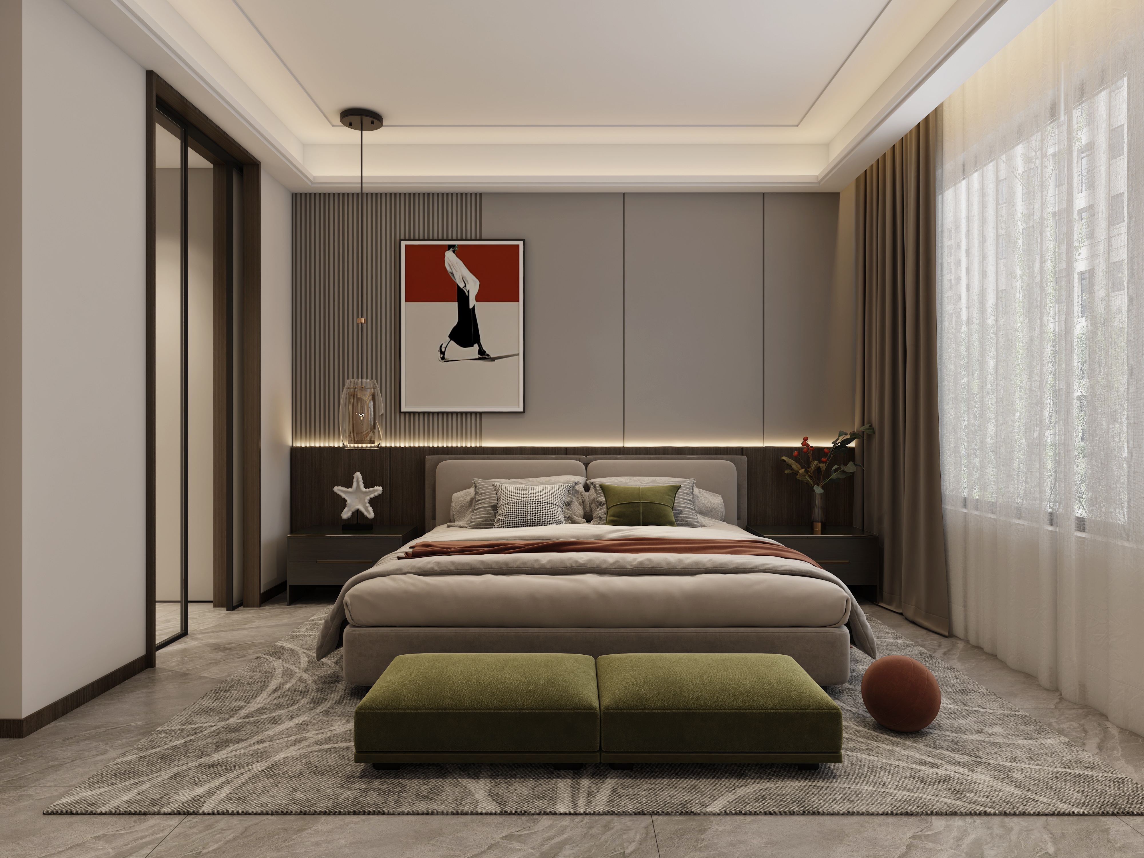 郑州金水府大平层-现代风效果图