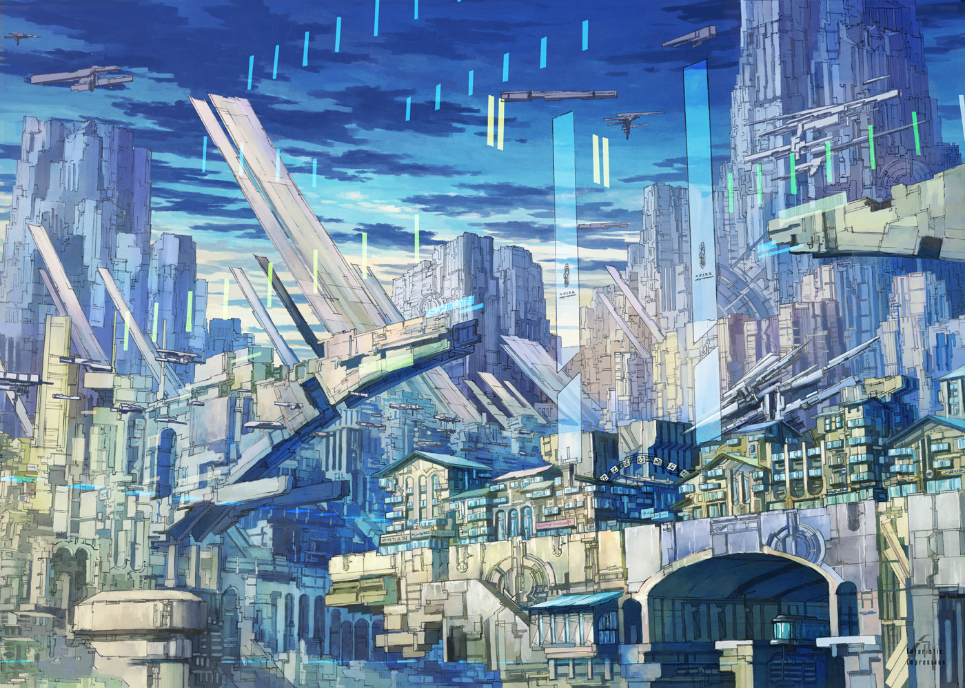 一组画面震撼的科幻场景插画作品欣赏!画技超群细节精美!