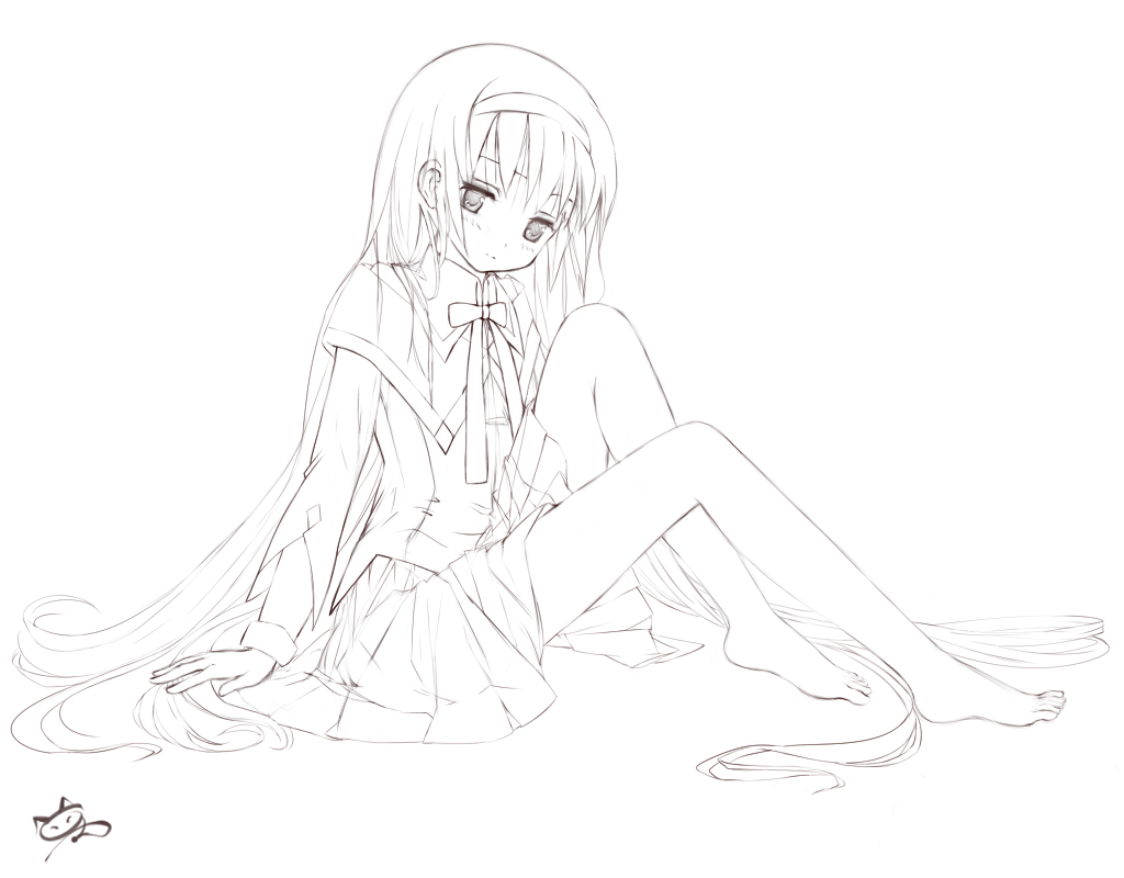 日本动漫线描合集-001