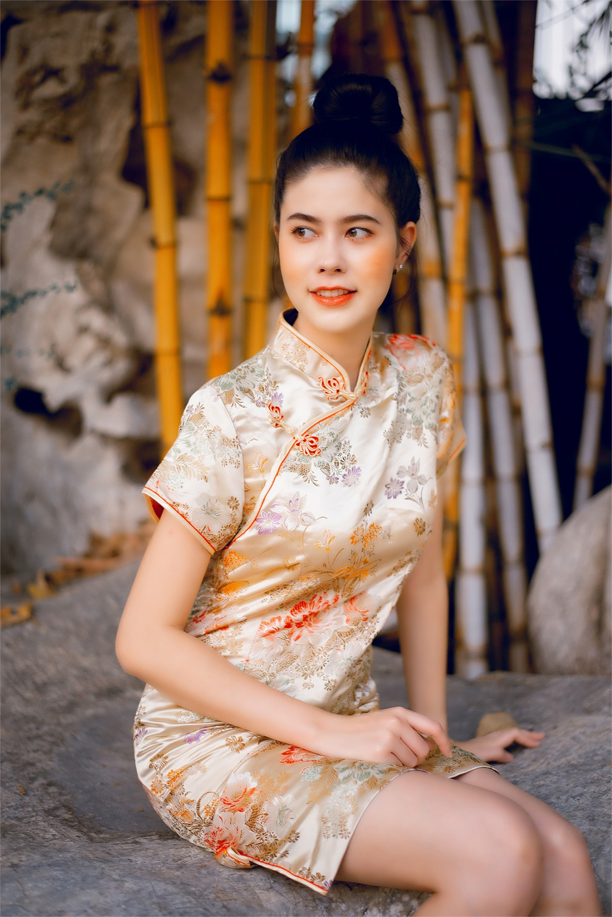 高雅中国风,旗袍文化,花与美人